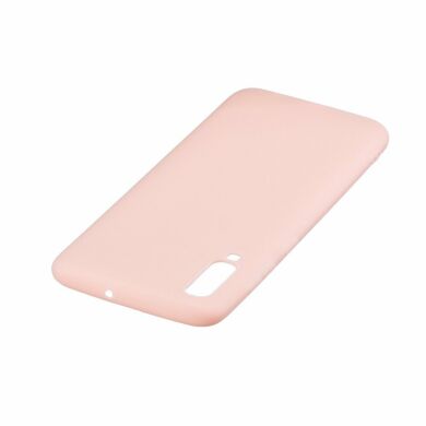 Силиконовый (TPU) чехол Deexe Matte Case для Samsung Galaxy A70 (A705) - Light Pink