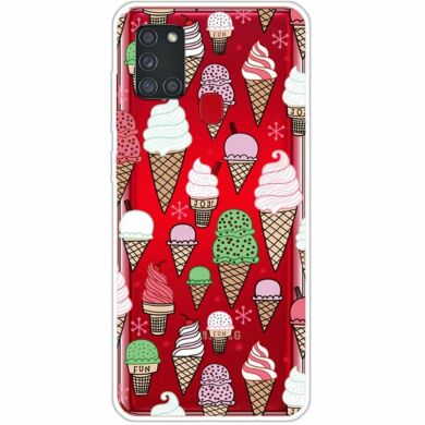 Силиконовый (TPU) чехол Deexe Pretty Glossy для Samsung Galaxy A21s (A217) - Colorful Ice Cream