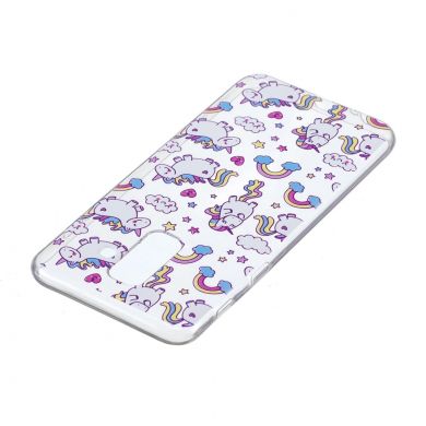 Силиконовый (TPU) чехол Deexe Pretty Glossy для Samsung Galaxy A6+ 2018 (A605) - Lovely Unicorns