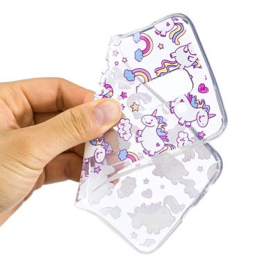 Силиконовый (TPU) чехол Deexe Pretty Glossy для Samsung Galaxy A6+ 2018 (A605) - Lovely Unicorns