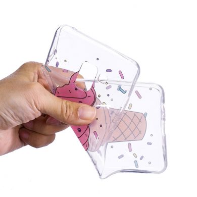 Силиконовый (TPU) чехол Deexe Pretty Glossy для Samsung Galaxy A8+ (A730) - Ice Cream