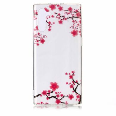 Силіконовий (TPU) чохол Deexe Pretty Glossy для Samsung Galaxy Note 10 (N970) - Plum Blossom