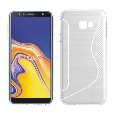Силіконовий (TPU) чохол Deexe S Line для Samsung Galaxy J4+ (J415) - White