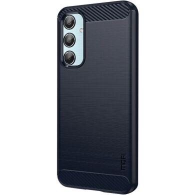 Силиконовый (TPU) чехол MOFI Carbon Fiber для Samsung Galaxy M35 (M356) - Blue