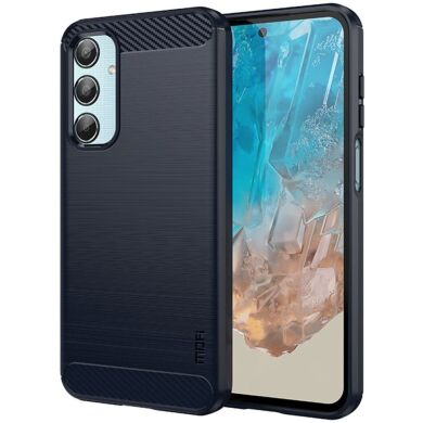 Силиконовый (TPU) чехол MOFI Carbon Fiber для Samsung Galaxy M35 (M356) - Blue