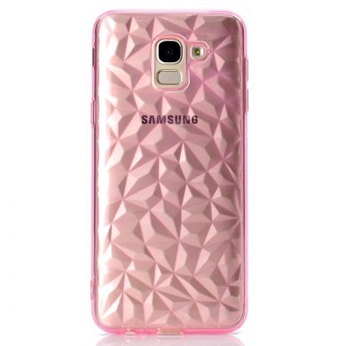 Силиконовый (TPU) чехол UniCase 3D Diamond Grain для Samsung Galaxy J6 2018 (J600) - Pink