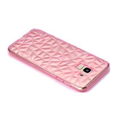 Силиконовый (TPU) чехол UniCase 3D Diamond Grain для Samsung Galaxy J6 2018 (J600) - Pink