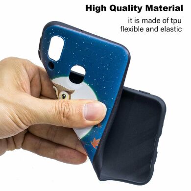 Силіконовий (TPU) чохол UniCase Color Style для Samsung Galaxy A40 (А405) - Owl Moon Stars