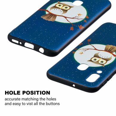 Силіконовий (TPU) чохол UniCase Color Style для Samsung Galaxy A40 (А405) - Owl Moon Stars
