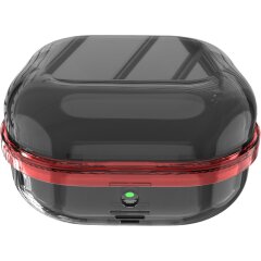 Защитный чехол Deexe Clear Guard для Samsung Galaxy Buds 4 / Buds 4 Pro - Red / Black