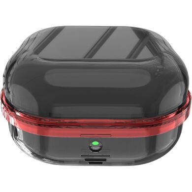 Защитный чехол Deexe Clear Guard для Samsung Galaxy Buds 4 / Buds 4 Pro - Red / Black