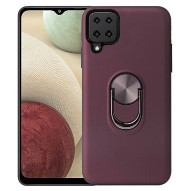 Защитный чехол Deexe Color Ring для Samsung Galaxy A12 (A125) / A12 Nacho (A127) / M12 (M127) - Wine Red