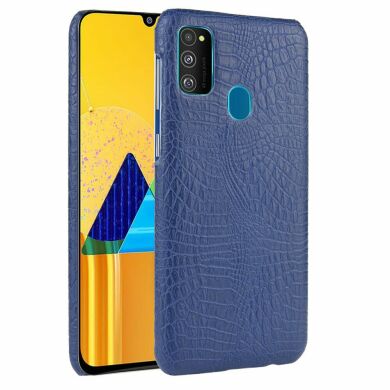 Захисний чохол Deexe Croco Style для Samsung Galaxy M30s (M307) / Galaxy M21 (M215) - Dark Blue