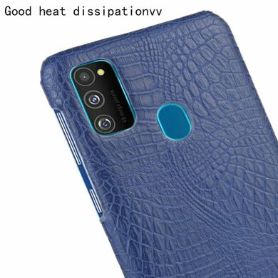 Защитный чехол Deexe Croco Style для Samsung Galaxy M30s (M307) / Galaxy M21 (M215) - Dark Blue