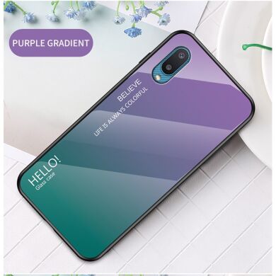 Захисний чохол Deexe Gradient Color для Samsung Galaxy A02 (A022) - Purple / Green