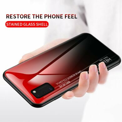 Защитный чехол Deexe Gradient Color для Samsung Galaxy A41 (A415) - Black / Red