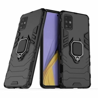 Защитный чехол Deexe Hybrid Case для Samsung Galaxy A51 (А515) - Black