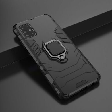 Защитный чехол Deexe Hybrid Case для Samsung Galaxy A51 (А515) - Black