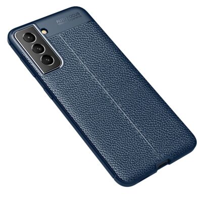 Защитный чехол Deexe Leather Cover для Samsung Galaxy S21 FE (G990) - Blue