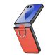 Защитный чехол Deexe Litchi Ring Case для Samsung Galaxy Flip 8 - Orange. Фото 4 из 11