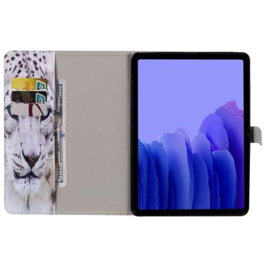 Защитный чехол Deexe Pattern Cover для Samsung Galaxy Tab A7 10.4 (2020) - White Leopard