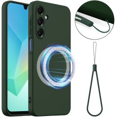 Захисний чохол Deexe Silicone Case with MagSafe для Samsung Galaxy A17 (A175) - Dark Green