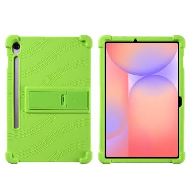 Захисний чохол Deexe Silicone Kickstand для Samsung Galaxy Tab S10 Lite (X400/X406) - Green