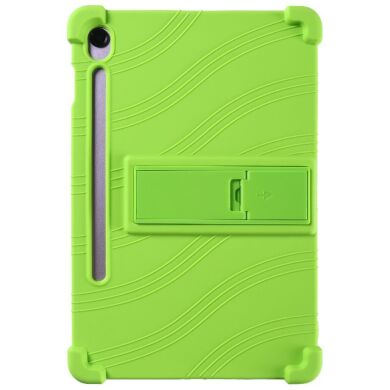 Захисний чохол Deexe Silicone Kickstand для Samsung Galaxy Tab S10 Lite (X400/X406) - Green