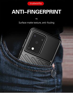 Защитный чехол Deexe Thunder Series для Samsung Galaxy S20 Ultra (G988) - Black