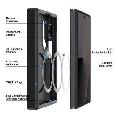 Защитный чехол DUX DUCIS Yind Series MagSafe для Samsung Galaxy Fold 8 - Black
