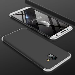 Защитный чехол GKK Double Dip Case для Samsung Galaxy J6+ (J610) - Black / Silver