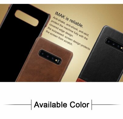 Защитный чехол IMAK Leather Series для Samsung Galaxy S10 (G973) - Black