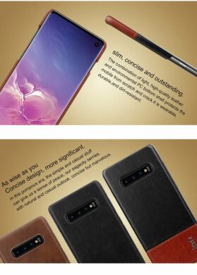 Защитный чехол IMAK Leather Series для Samsung Galaxy S10 (G973) - Black