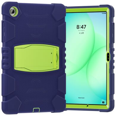 Защитный чехол Reframe Hybrid Armor для Samsung Galaxy Tab A11 Plus (X230/236) - Navy Blue / Lime