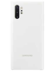 Захисний чохол Silicone Cover для Samsung Galaxy Note 10+ (N975)	 EF-PN975TWEGRU - White