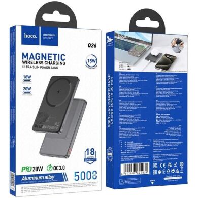 Внешний аккумулятор Hoco Q26 Joy PD20W (5000mAh) - Gray