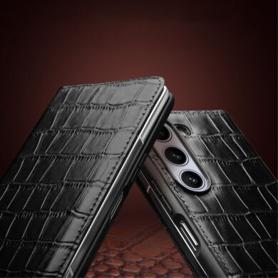 Шкіряний чохол QIALINO Croco Case для Samsung Galaxy Fold 5 - Brown