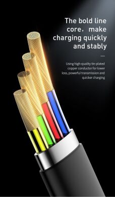 Кабель Baseus Simple HW Quick Charge USB to Type-C (40W, 23cm) CATMBJ-BG1 - Black