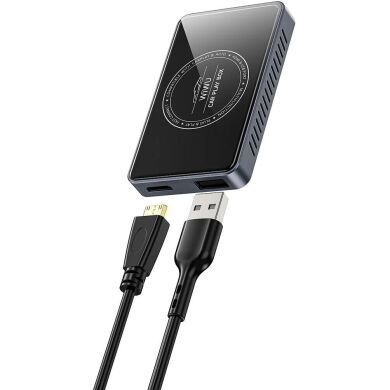 Бездротовий автомобільний адаптер WIWU Wi-CP004 Play Box Car Wireless CarPlay (iOS + Android) - Black
