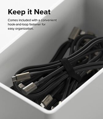 Кабель Ringke 90 Degree Type-C to Type-C 240W (5A, 1m) 8800293851479 - Black