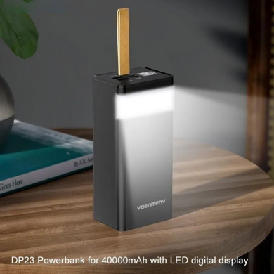 Зовнішній акумулятор Denmen DP23 (40000mAh) - Black