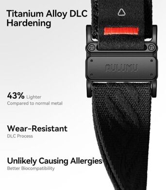 Ремешок AULUMU CS03 Titanium Mag Buckle Quick-Release Band для Samsung Galaxy Watch Ultra 2 / Ultra / Ultra (2025) - Black