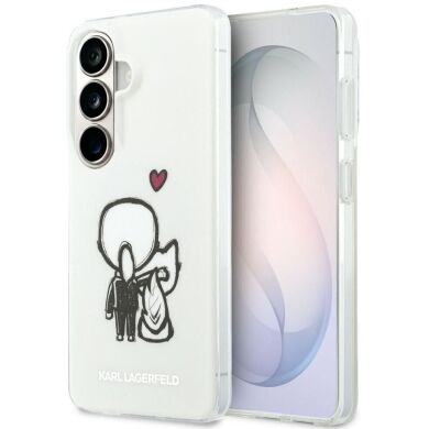 Защитный чехол Karl Lagerfeld IML Karl&Choupette MagSafe для Samsung Galaxy S26 (KLHMS26S6HKCBHH) - Clear