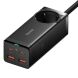 Сетевое зарядное устройство Baseus GaN3 Pro Desktop Fast Charger AC+2U+2C (100W) + кабель Type-C to Type-C (100W, 1m) PSZM000401 - Black. Фото 1 из 30