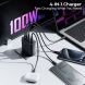 Сетевое зарядное устройство Voltme Revo 100 Pro PD100W (3Type-C + USB) - Black. Фото 5 из 8