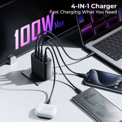 Сетевое зарядное устройство Voltme Revo 100 Pro PD100W (3Type-C + USB) - Black