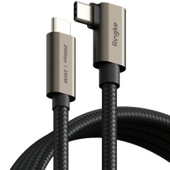 Кабель Ringke 90 Degree Type-C to Type-C 240W (5A, 1m) 8800293851479 - Black