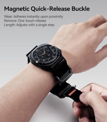 Ремешок AULUMU CS03 Titanium Mag Buckle Quick-Release Band для Samsung Galaxy Watch Ultra 2 / Ultra / Ultra (2025) - Black