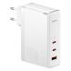 Мережевий зарядний пристрій Baseus GaN5 Pro Fast Charger 2C+U (140W) + кабель Type-C to Type-C (240W, 1m) CCGP100202 - White
