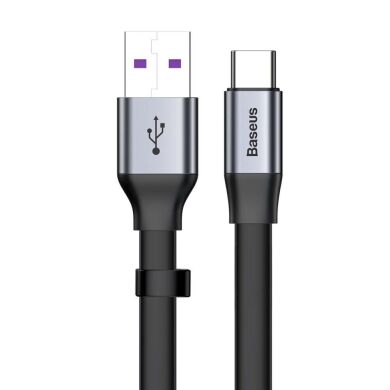 Кабель Baseus Simple HW Quick Charge USB to Type-C (40W, 23cm) CATMBJ-BG1 - Black